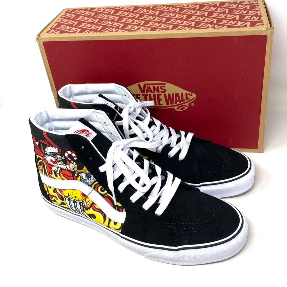 VANS Sk8-Hi Shoes High Top Black Suede Women's Size Casual Sneakers VN0A4BVTBLK - Picture 5 of 10